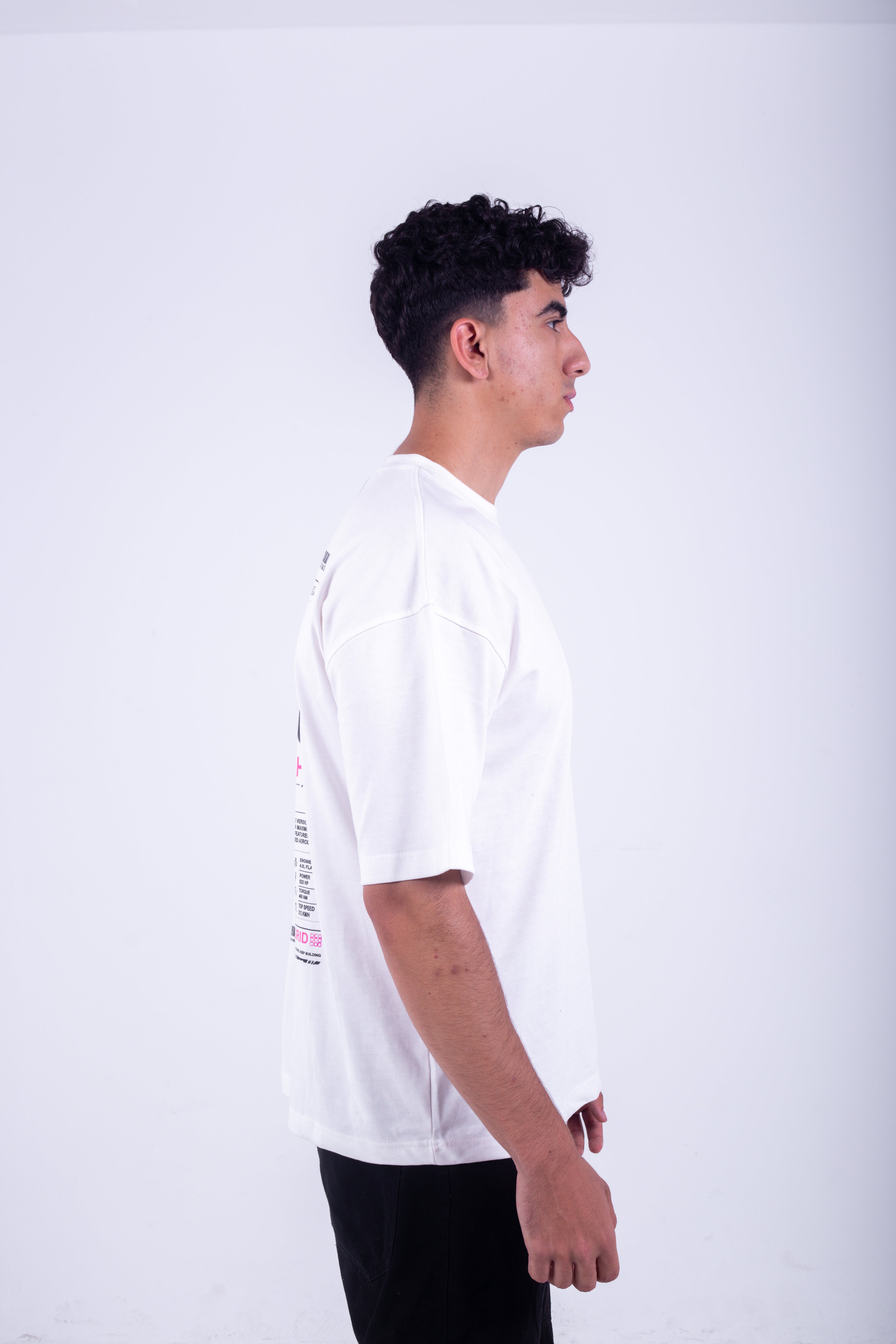 GRID Oversized T-Shirt - White