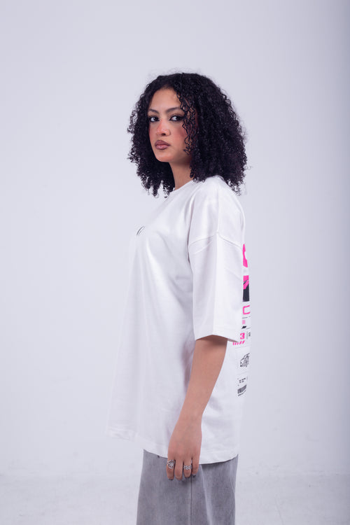 GRID Oversized T-Shirt - White